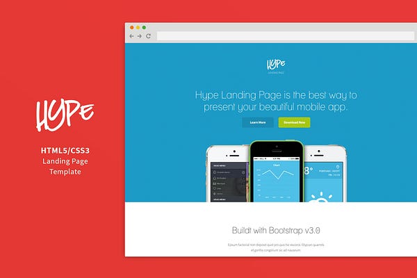 Hype Landing Page Templates Web Templates