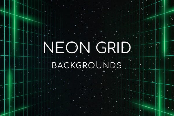 Neon Grid Backgrounds Graphics