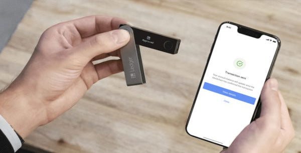 Sending a transaction via smartphone using Ledger Nano X