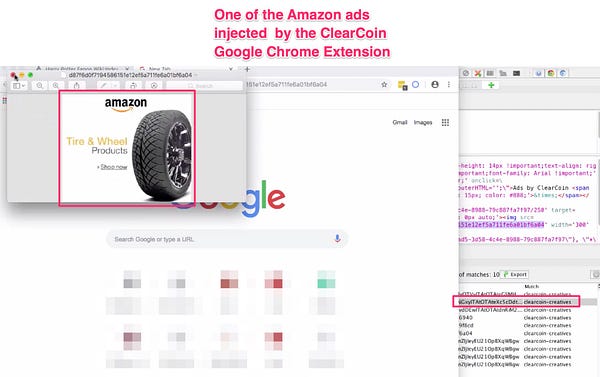 Protected: ClearCoin Google Chrome Extension Hijacking Online Ads — Captured Data Appears to Show Amazon…