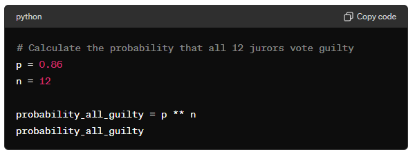 ChatGPT 4o does the math: only 2.74% chance Trump will be found guilty in Manhattan.