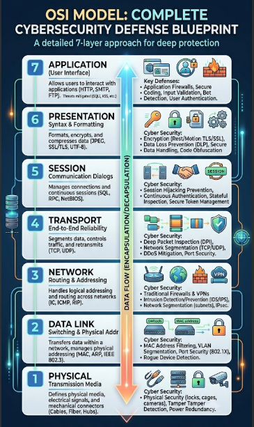 Decoding the OSI Model for Cyber Security: A Layered Defense Strategy