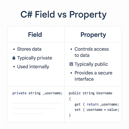 C#’ta Field ve Property Kullanımı