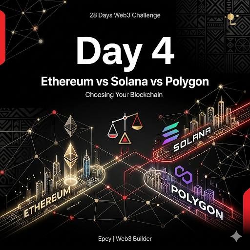 Day 4 of My Web3 Challenge: Explaining Ethereum, Solana, and Polygon.