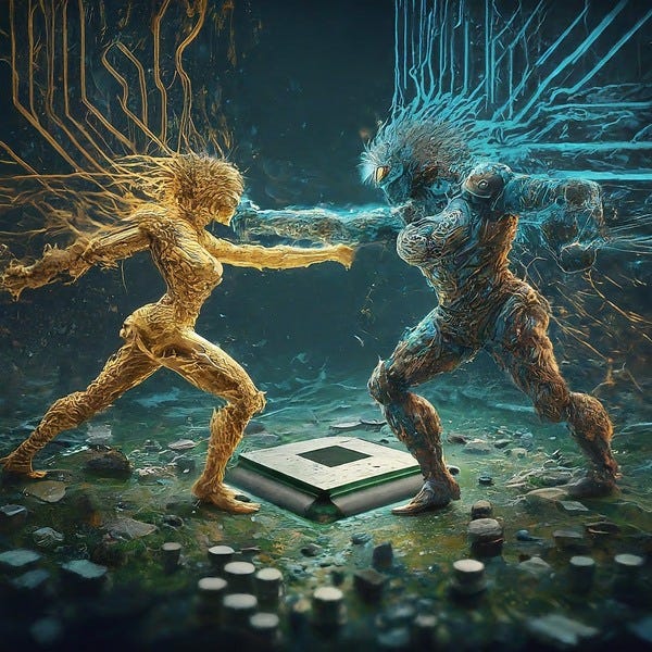 A chip inspired battle, by Gemini AI