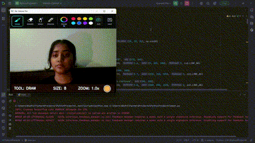 Built a Gesture-Based Air Canvas Using OpenCV and MediaPipe