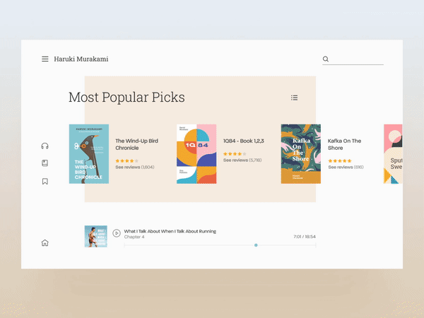 A website design with great animations of books from Daniel Tan on Dribbble