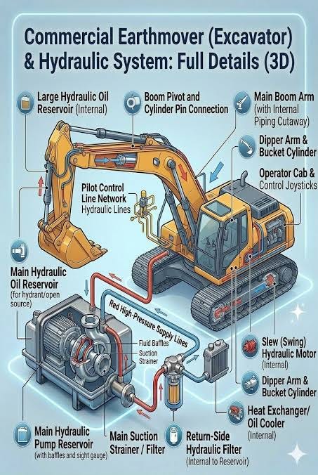 Excavator Hydraulic System: Components, Working Principle and Maintenance Guide