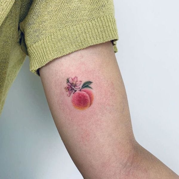 Realistic Peach Tattoos