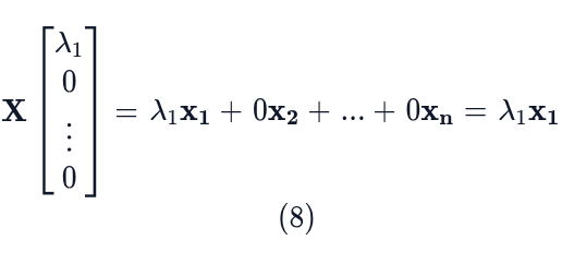 Showing how matrix times vector reduces to scalar times column if the vector has zeros everywhere except one place.