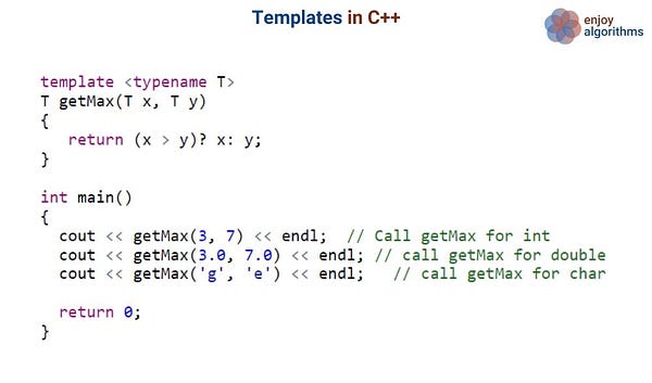 templates code example in c++