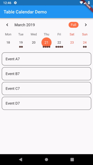 Flutter Packages Weekly #5: table_calender