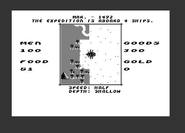 A screen shot from the Mac version showing a monochrome dithered image