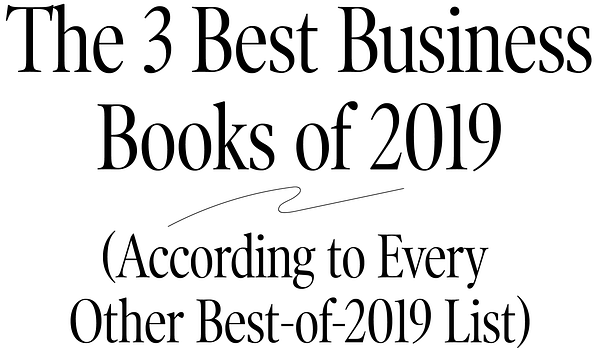 The 3 Best Business Books of 2019