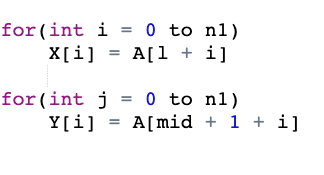 merge sort memory allocation