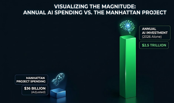$2,500,000,000,000: Artificial Intelligence Investment Now Equals 70 Manhattan Projects — What You…