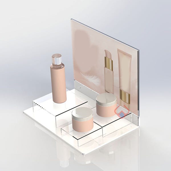 Custom acrylic display stand for cosmetics shop makeup display stand