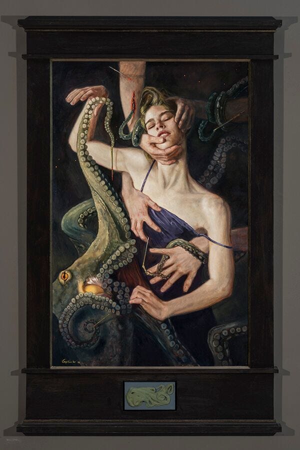 “Lust.” Pintura do artista Gail Potocki’s de sua série, ‘The Seven Deadly Sins.’