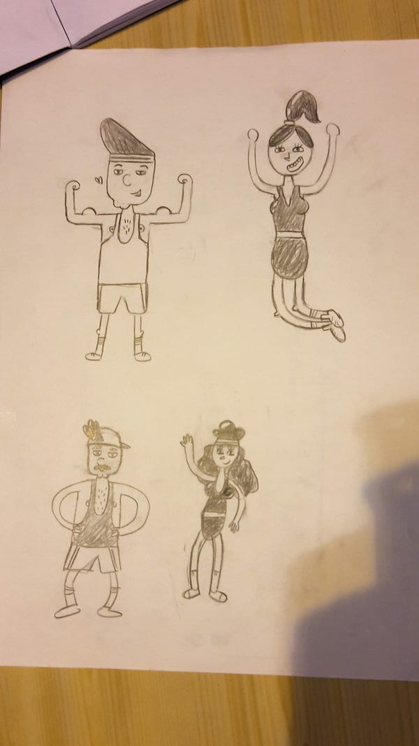Croquis des illustrations