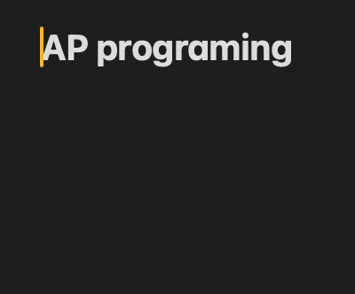 AP programing