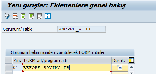 ABAP | Bakım Ekranı Değişiklik — Oluşturan & Güncelleyen Bilgileri Log İşlemleri