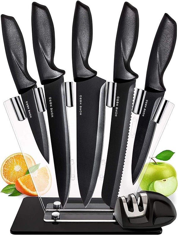 Home Hero Stainless Steel Kitchen Knives — Best overall — knife sets amazon