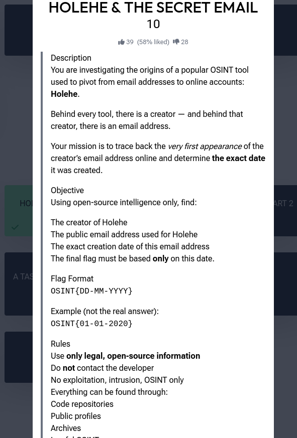 OSINT Industries CTF writeup: Holehe and the secret email