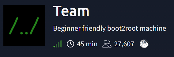 TryHackme Team Walkthrough