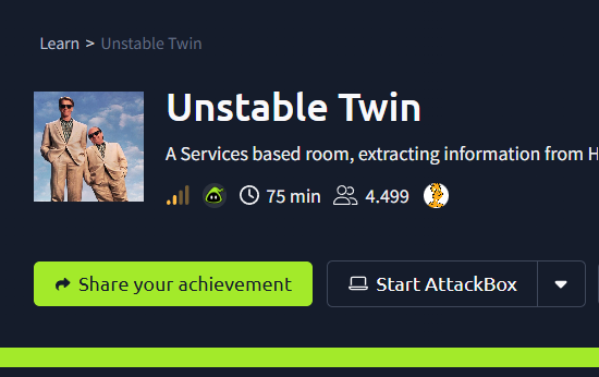 Unstable Twin (THM) Tryhackme WriteUp CTF