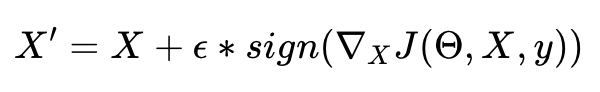 fast gradient sign formula