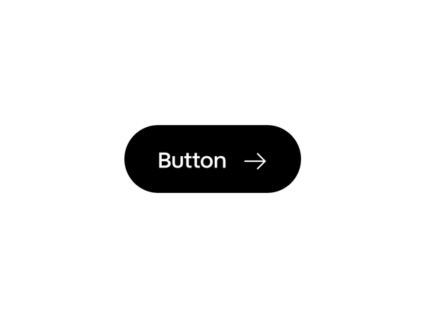 Button component with a hover animation revealing a glowing effect, reflecting the new brand identity.