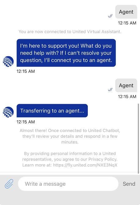Delayed at 2 A.M.: United’s Chatbot Needed a Human Connection
