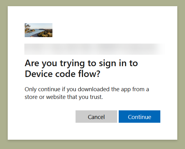 Image of “Are you trying to sign in to device code flow”