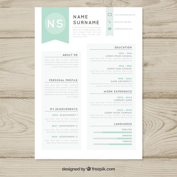 resume should be visually pleasing
