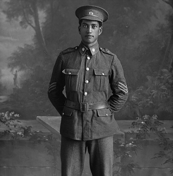 Sgt Louis Netana, NZ Maori Pioneer Battalion. Trained at Avondale Racecourse.