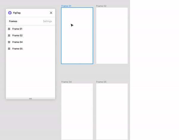 A GIF demonstrating the FigTag plugin’s capabilities