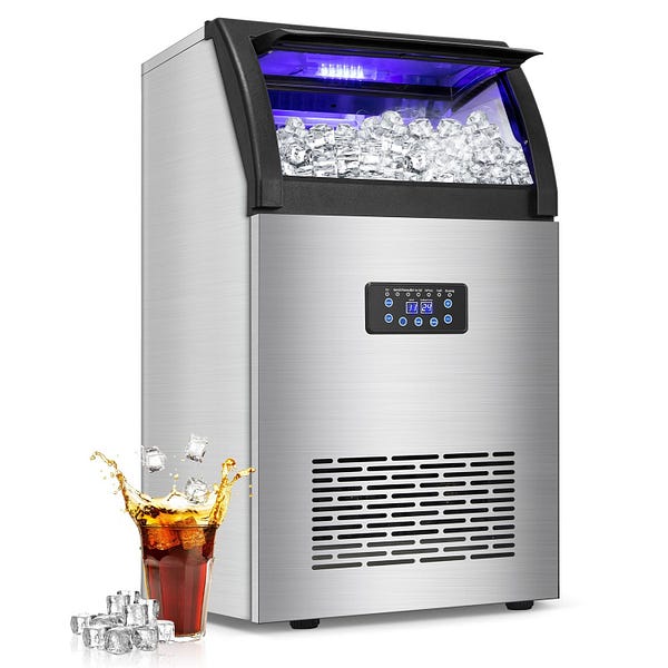 Commercial Ice Maker Machine 150LBS/24H with 50LBS Storage Bin, Stainless Steel Undercounter/Freestanding Ice Maker Machine for Home Bar Outdoor, 55PCS — — Best Undercounter Ice Maker Machines Reviews — WALFOSBRAND.COM