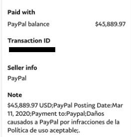 PayPal Took $45,000 From Me Using Their “PayPal Loss Recovery” Mechanism.