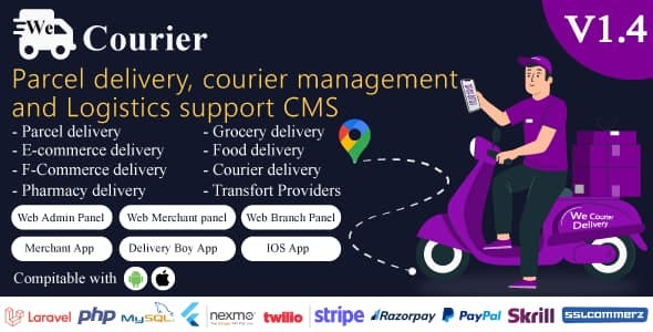 We Courier-Courier management یک اسکریپت و اپلیکیشن مدیریت پیک (مدیریت پیک فلاتر) و مدیریت پیک…