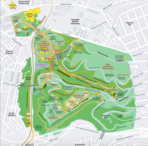 Frick Park Map