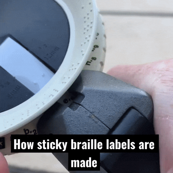 A gif demo of how braille labelers work by “Blind on the move” on Youtube.