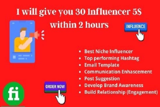I will research influencer for Instagram influencer marketing