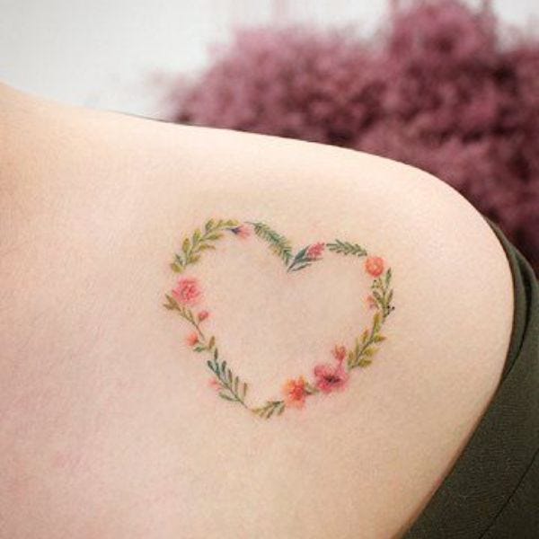 Floral Heart Tattoos