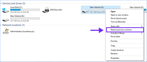 Recover Deleted Files Using Restore Previous Versions Feature