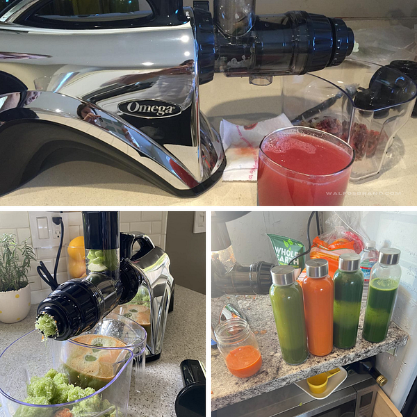 Omega NC900HDC Cold Press Juicer Machine, Vegetable and Fruit Juice Extractor and Nutrition System, Dual-Stage Slow Masticating Juicer, 150 W, Metallic — best wheatgrass juicers — WALFOSBRAND.COM