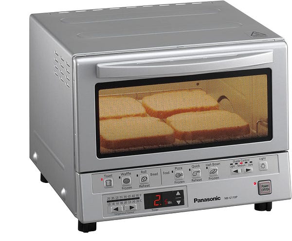 Panasonic Toaster Oven FlashXpress with Double Infrared Heating and Removable 9 Inner Baking Tray, 1300W, 12 x 13 x 10.25 inches, Silver — best RV toaster oven reviews — WALFOSBRAND.COM