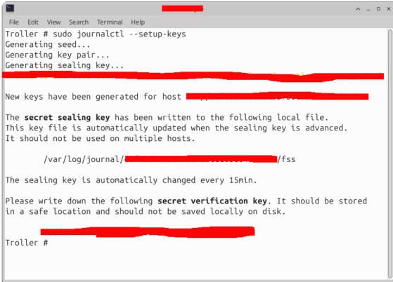 The Linux Security Journey — FFS (Forward Secure sealing)
