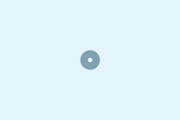 Loading animation of a circle following itself around