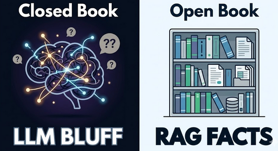 From Closed-Book Bluffs to Open-Book Facts: How RAG Fixes AI Hallucination