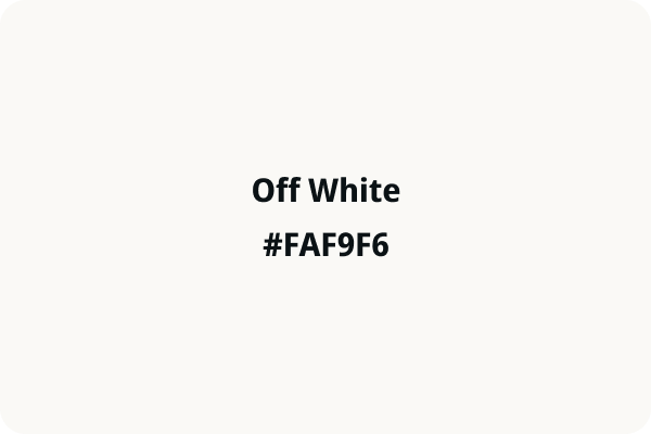 Off White #FAF9F6